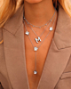 Zilveren necklaceparty met bloemetjes