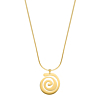 Lange ketting swirl goudkleurig