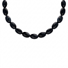 Ovale kralen ketting zwart