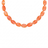 Ovale kralen ketting oranje