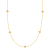 Minimalistische ketting met ruitjes goudkleurig
