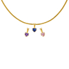 Geboortesteen ketting met hartje goudkleurig