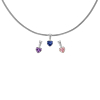 Geboortesteen ketting met hartje