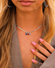 birthstone ketting zilver hartjes
