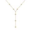 y ketting bloemen goudkleurig