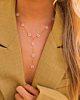 y ketting goud met bloemen
