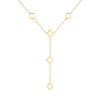 y ketting klavers goudkleurig