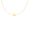 Ketting dubbele hartjes goudkleurig