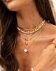 Necklaceparty wit en gouden kralen