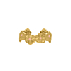 Gouden ring bloemen roze