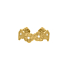 Gouden ring met bloemen wit