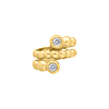 Triple ring met steentjes goudkleurig