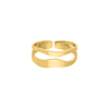 Dubbele ring organics goudkleurig