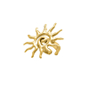 Ring met zon goudkleurig