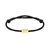 Initial cube armband zwart gold plated