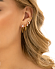 Stud oorbellen met druppel steentje small goudkleurig
