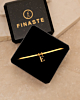 Letter ketting goud in doosje