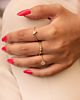 Influencer ring triangle goudkleurig