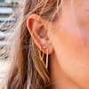 Gouden earparty met diamantjes