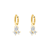Oorringetjes trinity gems goudkleurig