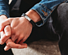 Leren heren armband met namen