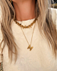 Beige steentjes ketting