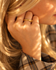 gouden dubbele ring met ringetje