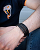 Leren heren armband met namen