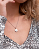 zilveren coin ketting om nek model