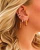 Gouden earparty met steentjes
