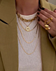 Statement initial ketting goudkleurig