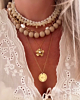 Coin necklace 2 initials goldplated
