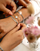 Zilveren armparty met dubbele armband
