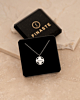 Zilveren ketting met clover hangertje