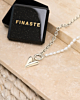 parel ketting chain en parels met zilveren hartje en sieradendoosje