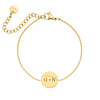Armband 2 initials exclusive goudkleurig