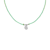 Groene touw ketting met schelp bedel