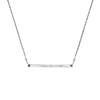 Minimalistische bar ketting in de kleur zilver graveerbaar