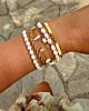 Zomer armbanden goud en parels