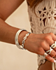 Zilveren bangle armparty