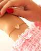 Love heart armbandje roze goud