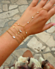 Minimalistische armband met ruitjes goudkleurig