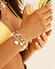 Zilveren armparty met bedels