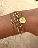 Gouden armparty met hartjes