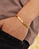 Gouden schakelarmband met naam voor heren
