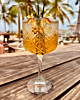 Gouden bloem oorbellen boho om glas