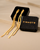 Gouden oorbellen met snake chains