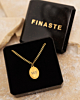 Gouden initial ketting met letters