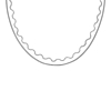 wave en chain ketting zilver