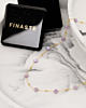 Lila ketting goud met sieradendoosje